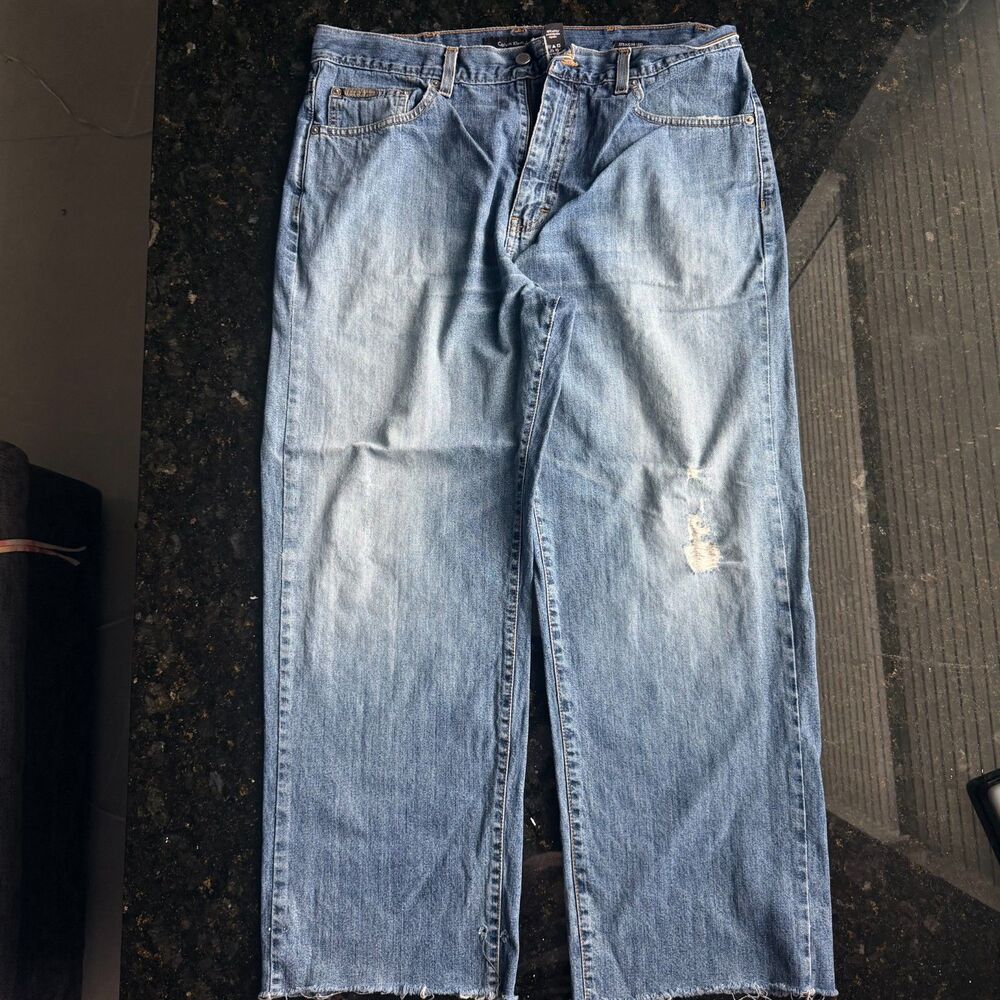Calvin Klein Straight Leg Jeans Mens 36 / XL Light Wash